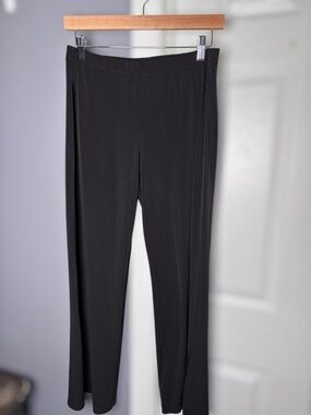 Clara Sun Woo Black Pull On Slit Hem Pants Size Small